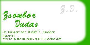 zsombor dudas business card